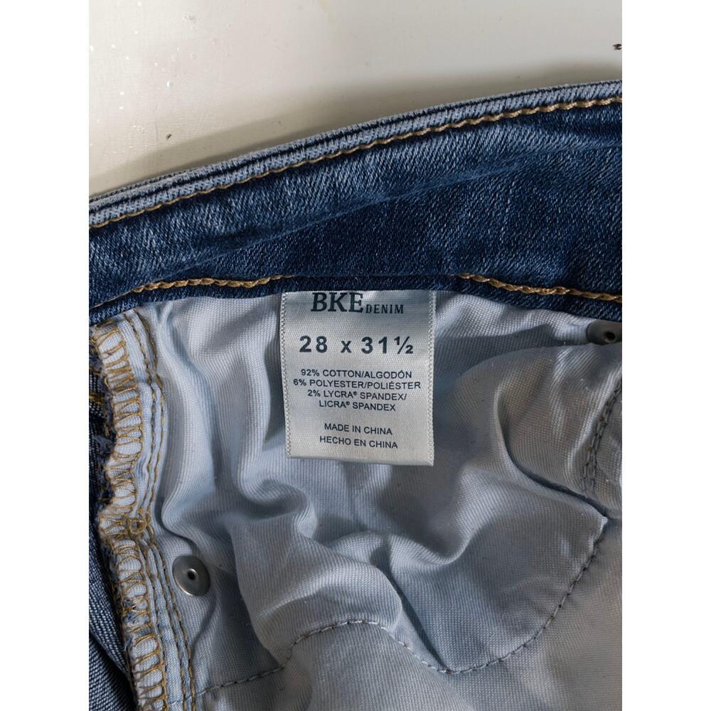 BKE Universal Skinny Jeans 28x31.5 Mid Rise Grunge Thrashed Paintercore workwear - Picture 4 of 6